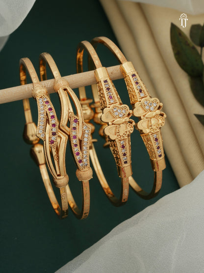 Stylish Adjustable Bracelets For Women & Girls Pack Of 4 Piece ( 2 Pair)