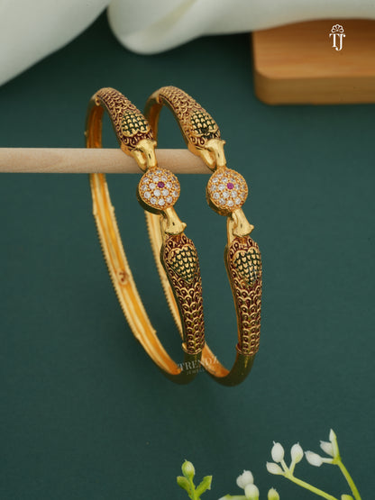 Beautiful Designer Bangles For Women And Girls Pack Of 2 Piece (1 Pair)