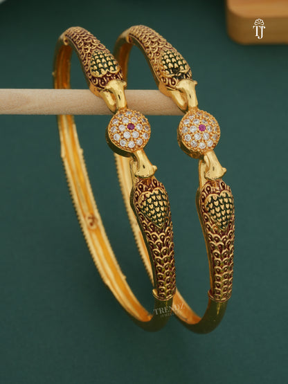 Beautiful Designer Bangles For Women And Girls Pack Of 2 Piece (1 Pair)