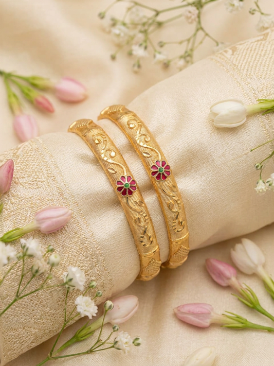 Beautiful Designer Bangles Pack Of 2 Piece (1 Pair)