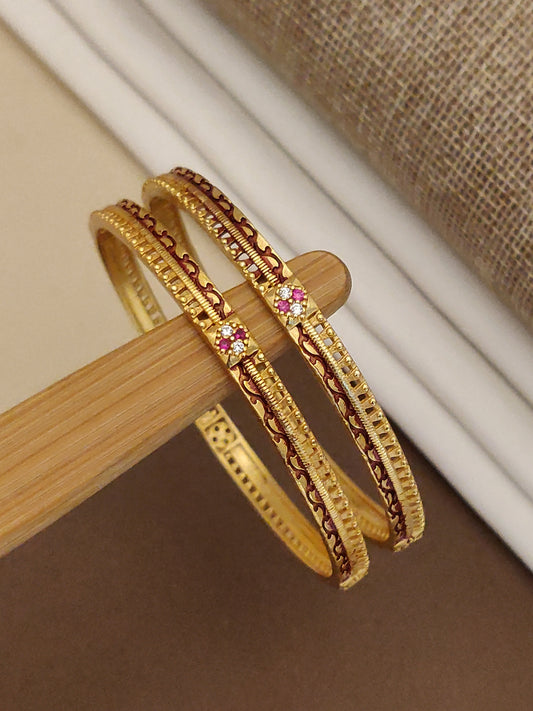 Beautiful Designer Bangles Pack Of 2 Piece (1 Pair)