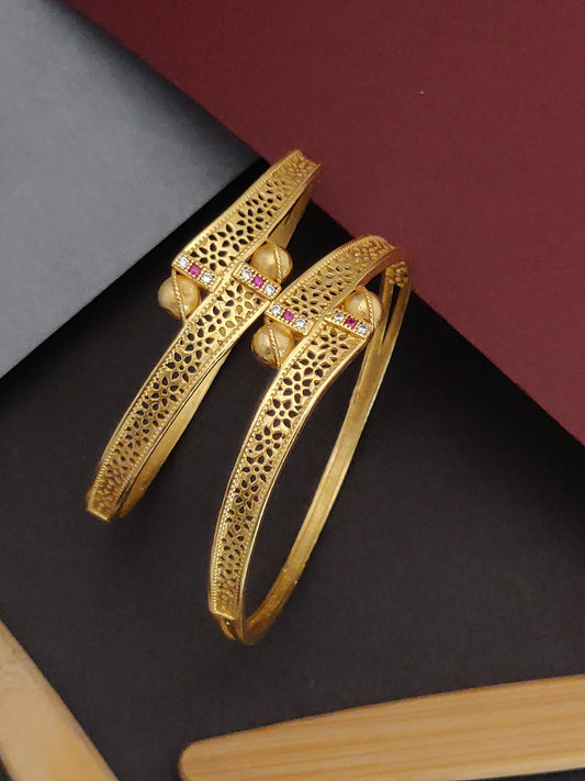 Beautiful Designer Daily wear Bangles Pack of 2 Pieces (1 Pair)