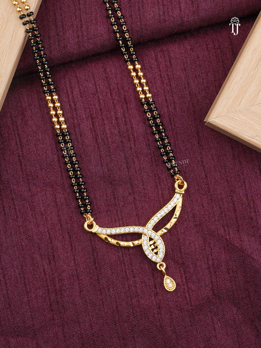 Buy Latest Mangalsutra Designs Online | Premium Gold Plated with AD Diamonds