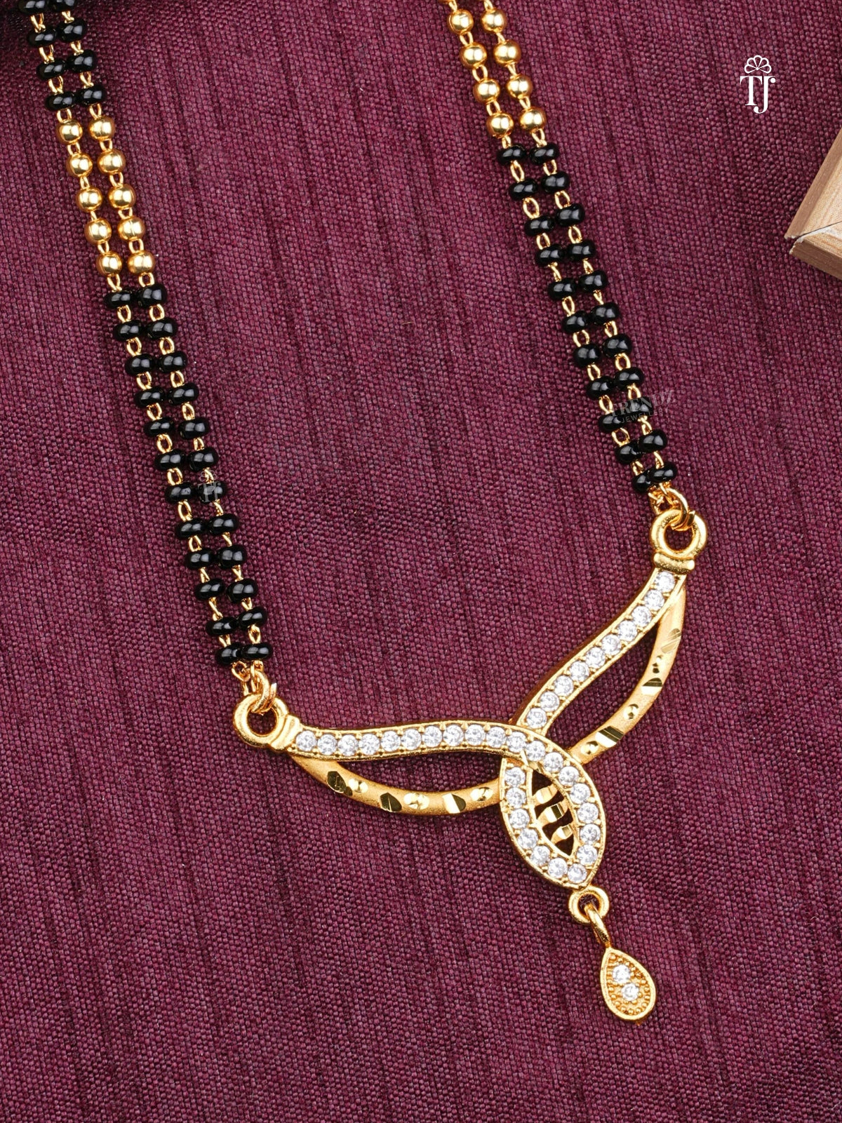 Buy Latest Mangalsutra Designs Online | Premium Gold Plated with AD Diamonds