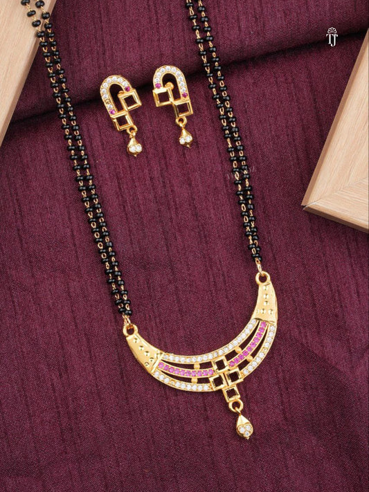 Buy Modern Gold & Diamond Mangalsutra Online | Trendy Designer Mangalsutra with AD Diamonds