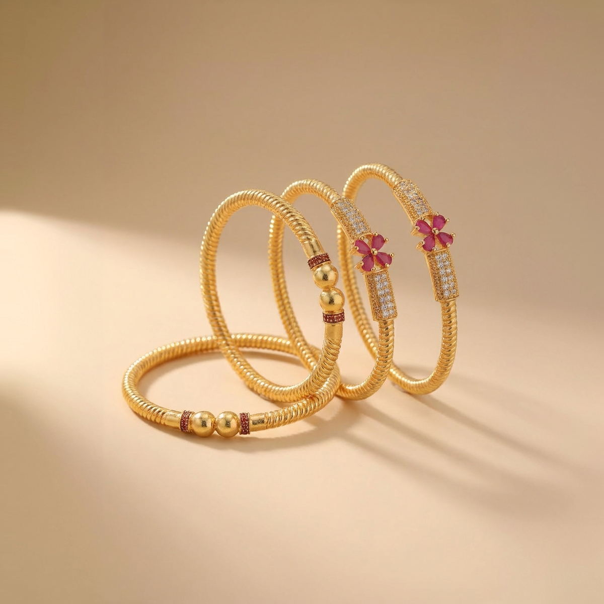 Combo Of Lightweight Bangles  | Premium Brass Trending Bangles by Trendz