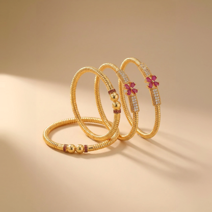 Combo Of Lightweight Bangles  | Premium Brass Trending Bangles by Trendz
