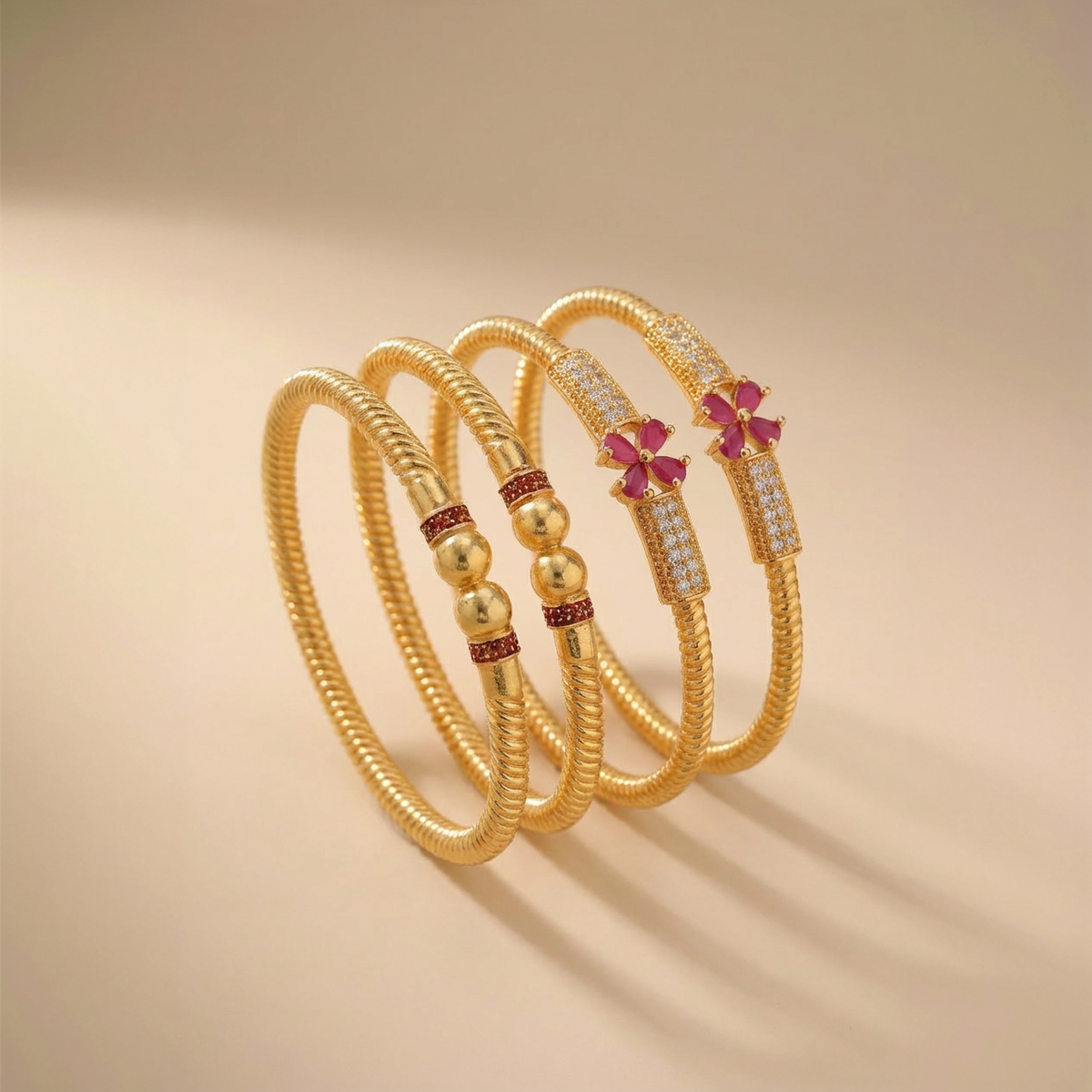Combo Of Lightweight Bangles  | Premium Brass Trending Bangles by Trendz