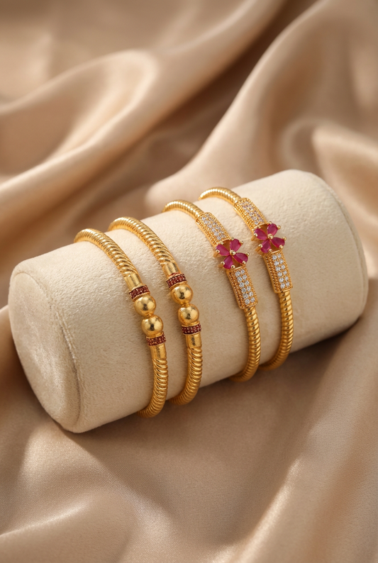 Combo Of Lightweight Bangles  | Premium Brass Trending Bangles by Trendz