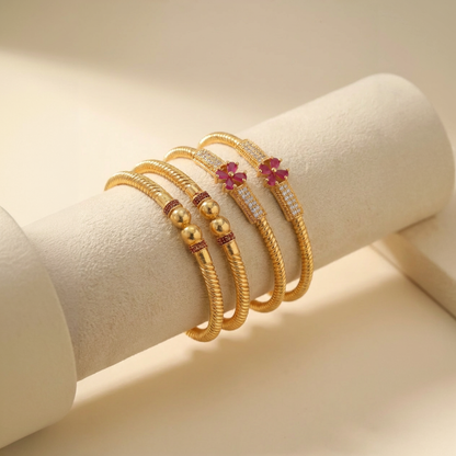 Combo Of Lightweight Bangles  | Premium Brass Trending Bangles by Trendz