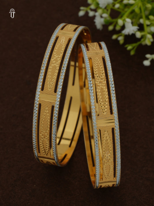 Designer CNC Bangles | Stylish 2-Bangle Set for Women (1 Pair)