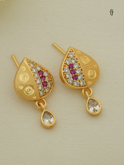 Fancy Earring for Women | Designer Brass Earrings with AD Diamonds