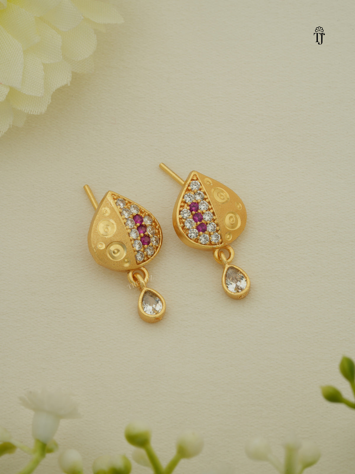 Fancy Earring for Women | Designer Brass Earrings with AD Diamonds