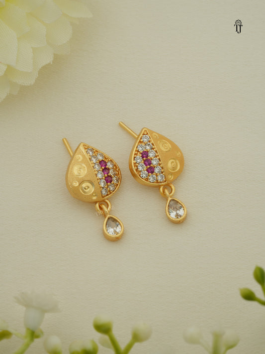 Fancy Earring for Women | Designer Brass Earrings with AD Diamonds