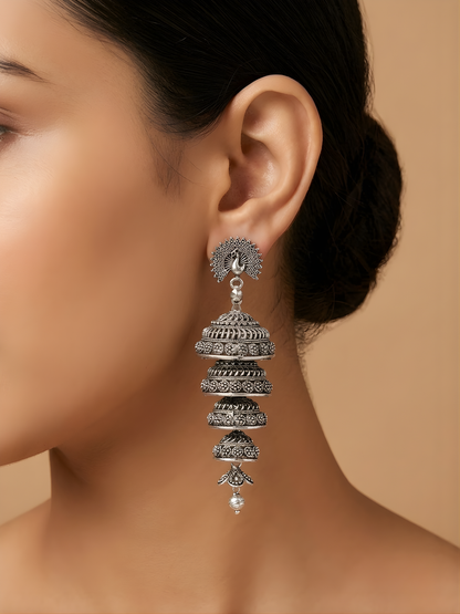 Five Step The Peacock Bloom Jhumka's For Women