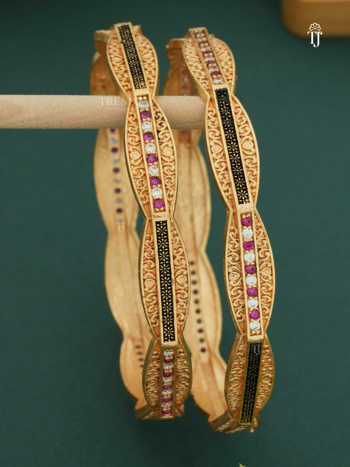 Beautiful Designer Daily Wear Bangles With High Gold Finish Work