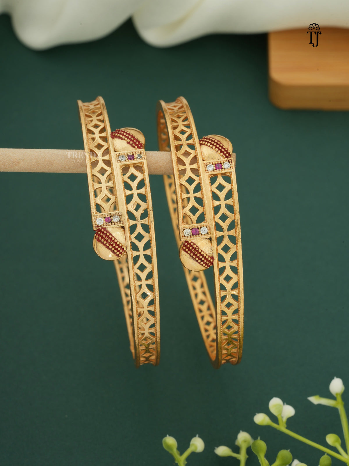 Gold Plated Designer Bangles for Women