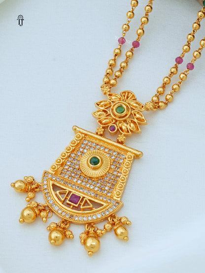 Latest Designer Necklaces for Women | Designer Temple Jewellery Set