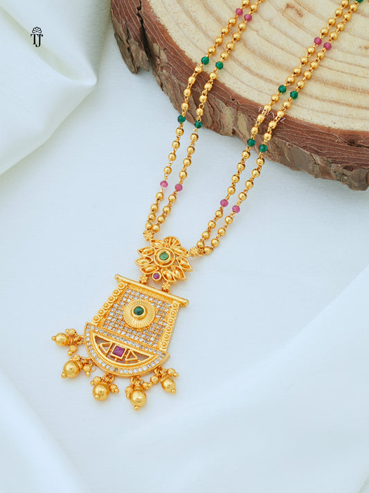 Latest Designer Necklaces for Women | Designer Temple Jewellery Set