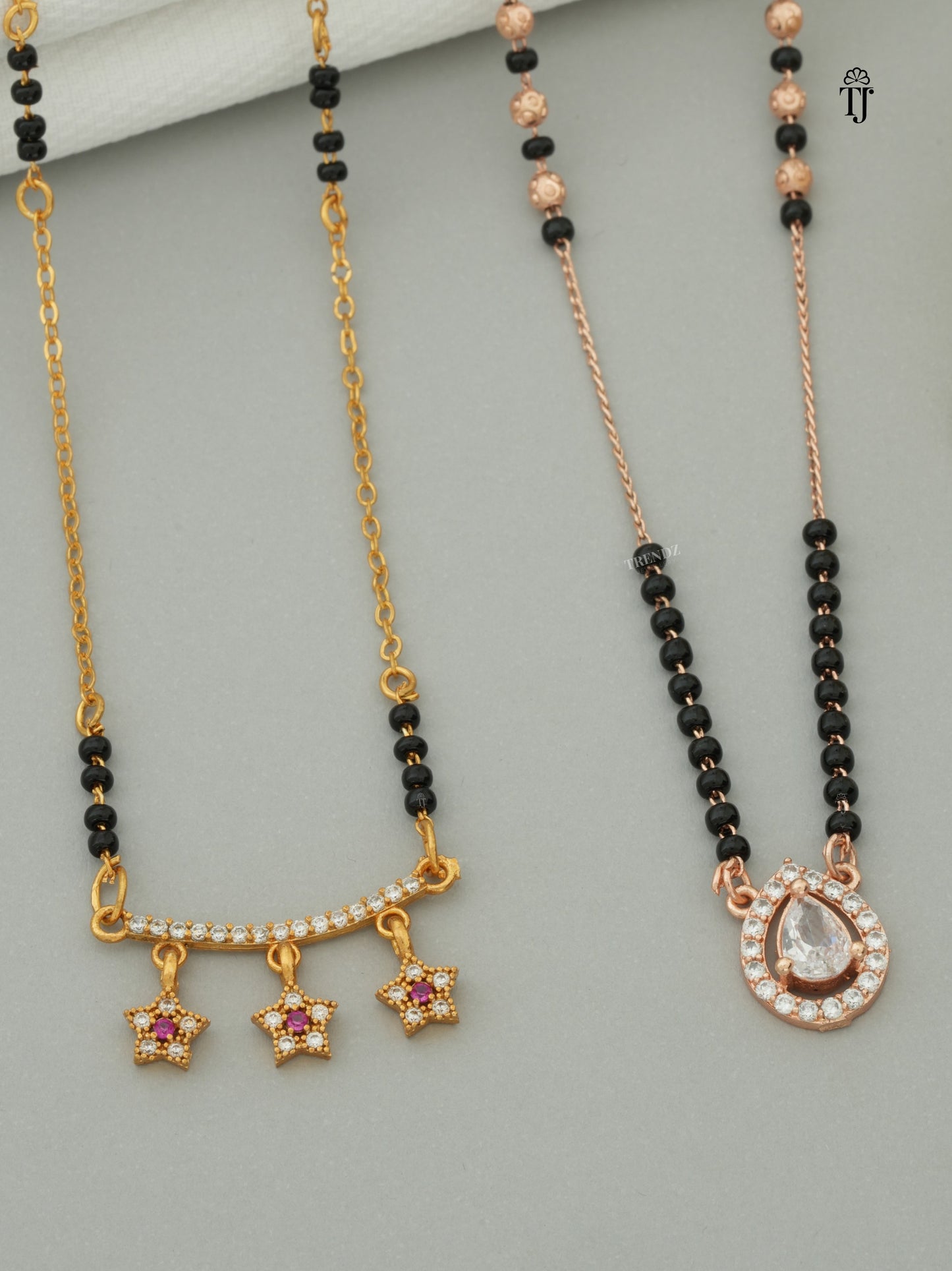 Latest Diamond Mangalsutra Designs | Modern Indian Style (2 Mangalsutras)