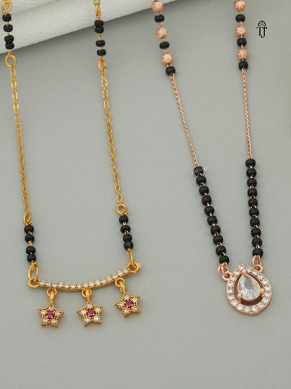 Latest Diamond Mangalsutra Designs | Modern Indian Style (2 Mangalsutras)