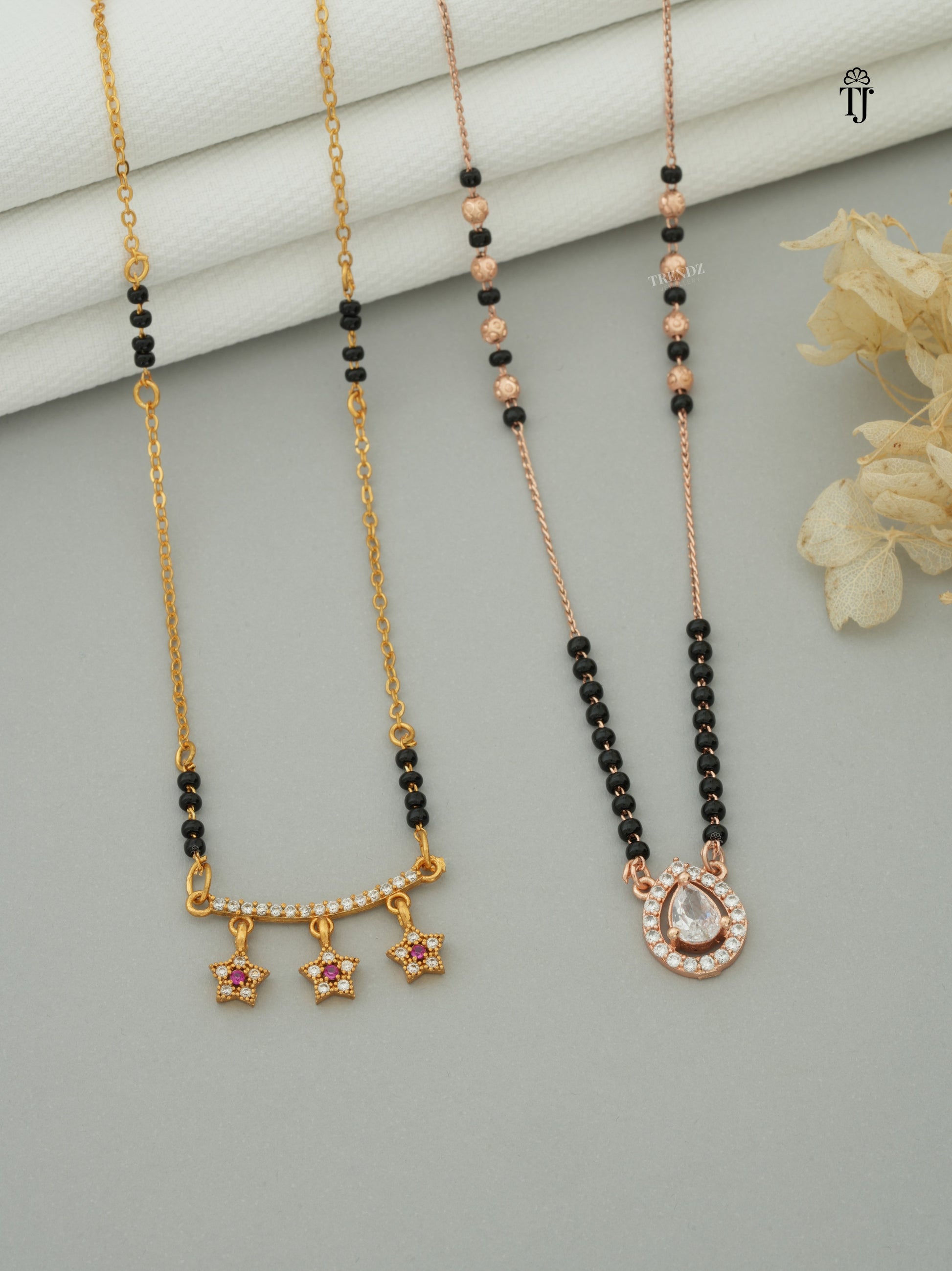 Latest Diamond Mangalsutra Designs | Modern Indian Style (2 Mangalsutras)