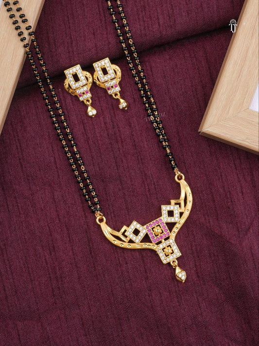 Latest Gold Mangalsutra Designs at Best Prices | Charming Mangalsutra with Matching Earrings