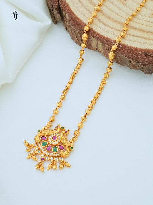 Peacock Necklace Jewellery Set Online ||  Traditional Temple Jewellery Set