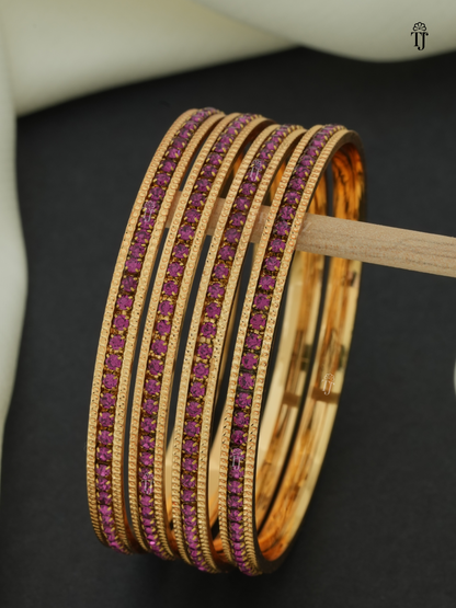 Pink Women Bangles Set of 4 | Stylish & Trendy Bangle Set for Girls