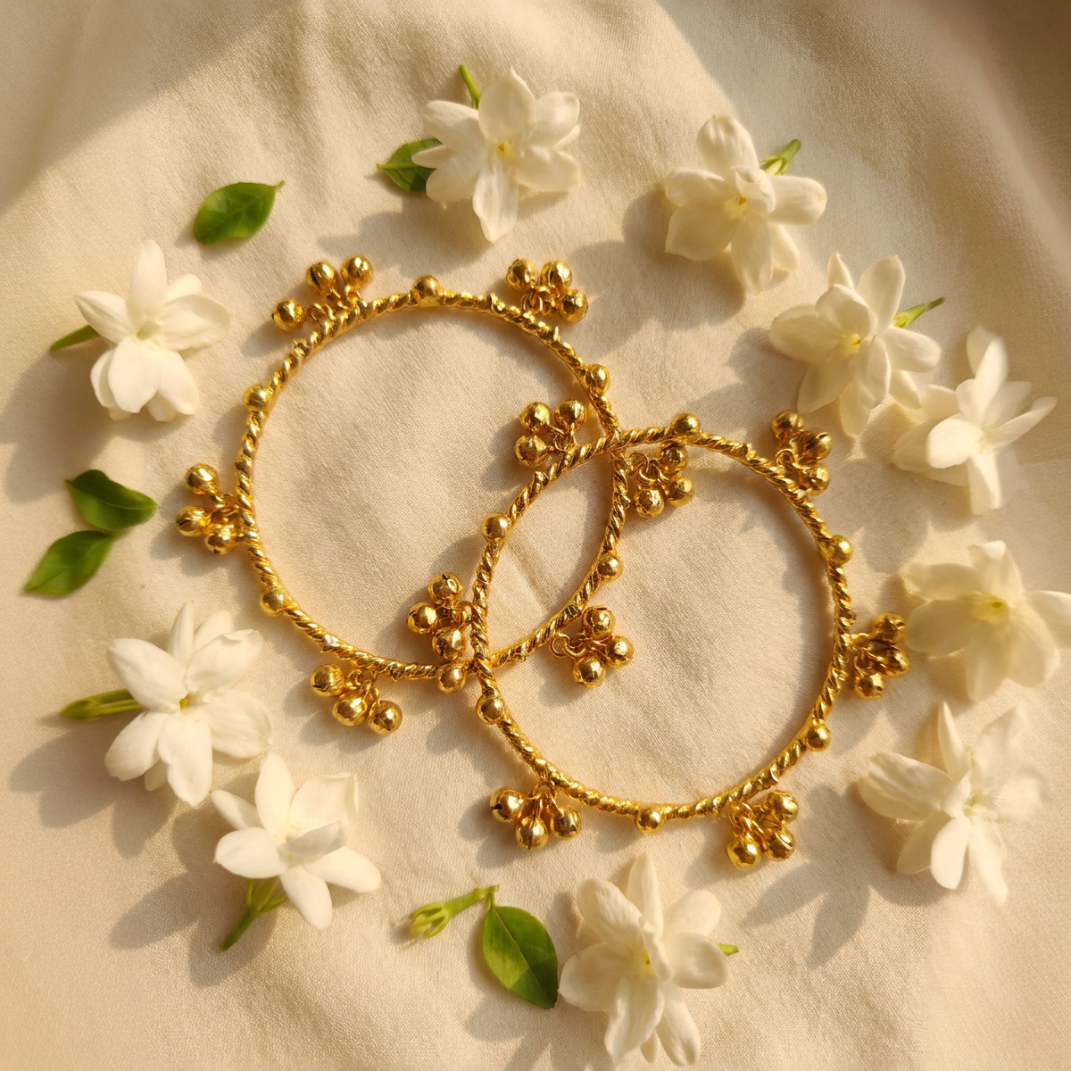 Premium Kashmiri Ghungroo Bangles With Micro Gold Plating