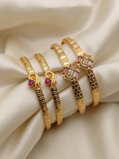 Stylish Adjustable Bracelets For Women & Girls Pack Of 4 Piece ( 2 Pair)
