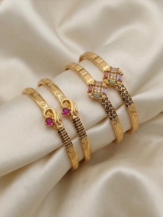 Stylish Adjustable Bracelets For Women & Girls Pack Of 4 Piece ( 2 Pair)