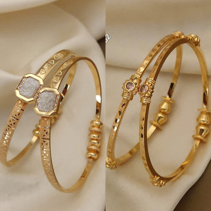 Stylish Adjustable Bracelets For Women & Girls Pack Of 4 Piece ( 2 Pair)