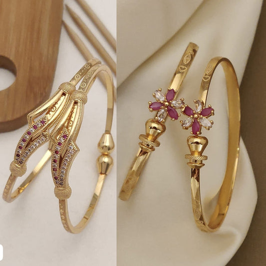 Stylish Daily Wear Adjustable Bracelets For Women & Girls Pack Of 4 Piece   ( 2 Pair)