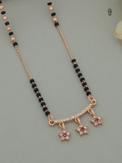 Stylish Mangalsutra for Women | Rose Gold Star Design