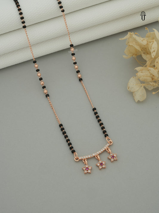 Stylish Mangalsutra for Women | Rose Gold Star Design