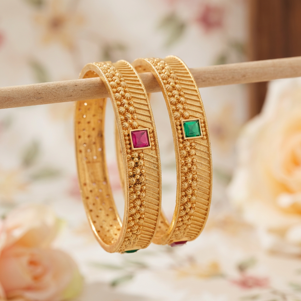 Stylish Tradition Designer Daily Wear Bangles With Micro Gold Plating
