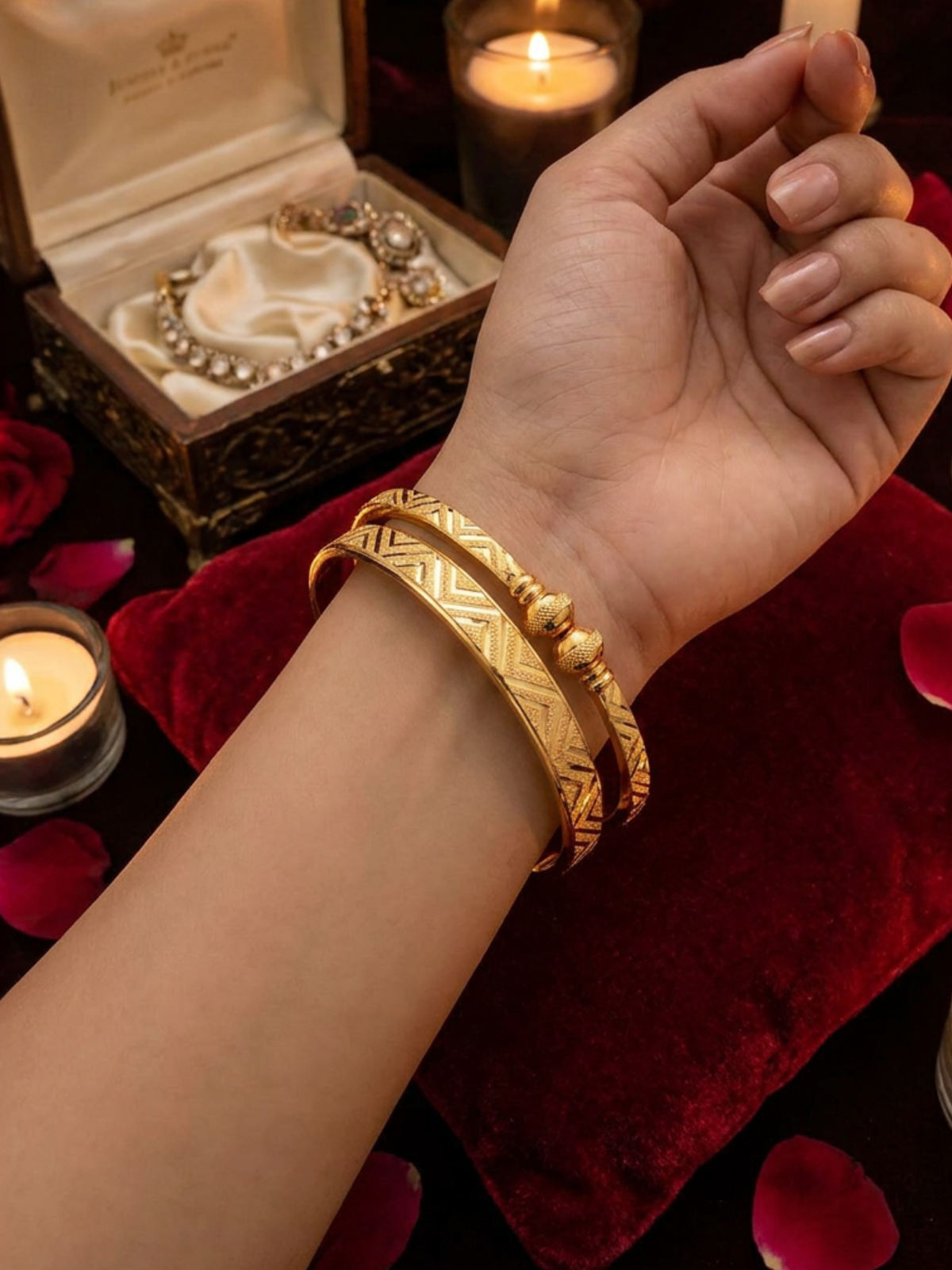 Trendy Fancy Daily Wear Bracelet For Women & Girls Pack Of 2 Pieces ( 1 Pair )
