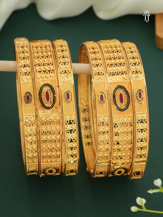 Stylish Tradition Designer Daily Wear Bangles Set Pack Of 6 Pieces
