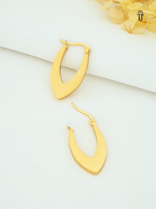 Unique Gold Earrings Design | 18k Gold Plated Hoop Earrings for Women