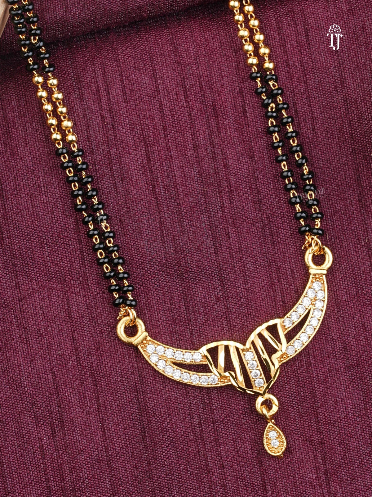 Women Fancy Mangalsutra Design | Premium Micro Gold Plated with AD Diamonds