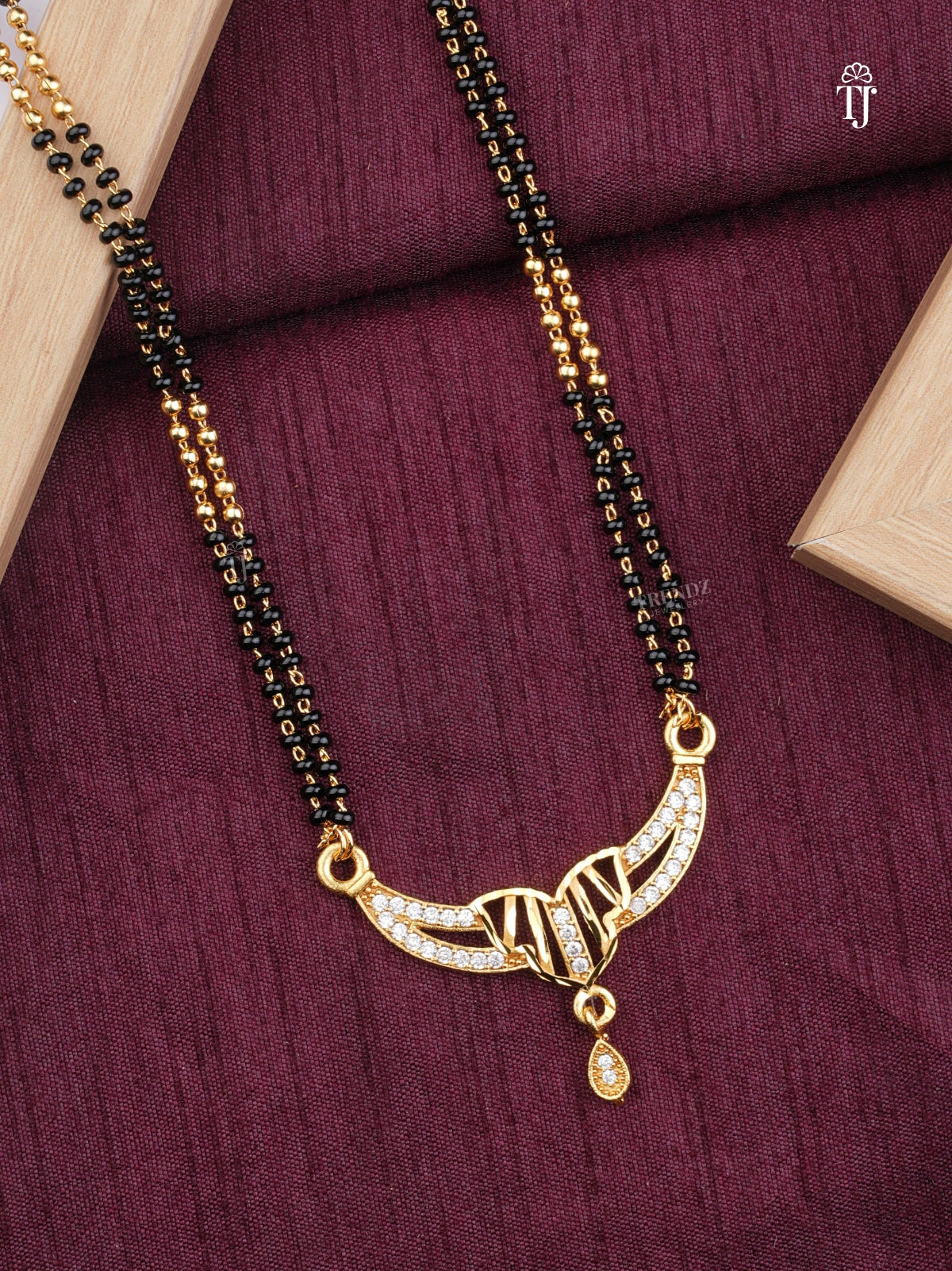 Women Fancy Mangalsutra Design | Premium Micro Gold Plated with AD Diamonds