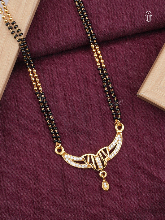 Women Fancy Mangalsutra Design | Premium Micro Gold Plated with AD Diamonds