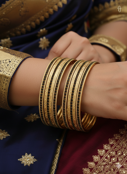 CNC Bangles for Women | Black Modern CNC Cut Bangles
