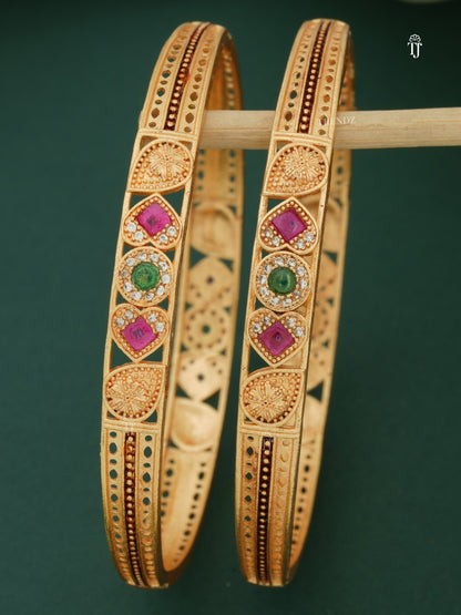 Trendy Designer AD Bangles | Latest Round & Heart Shape Design with AD Diamonds
